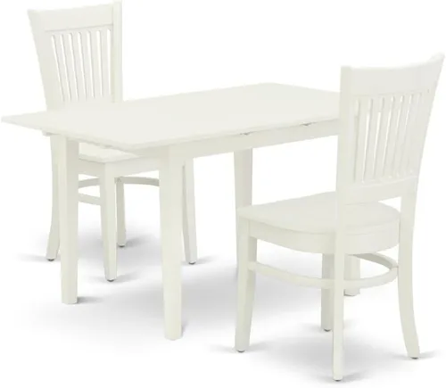Miniatura 16 de East West Furniture NOVA5-BLK-W - Juego de muebles de comedor de 5 piezas, incluye una mesa de cocina rectangular con hojas de mariposa y 4 sillas