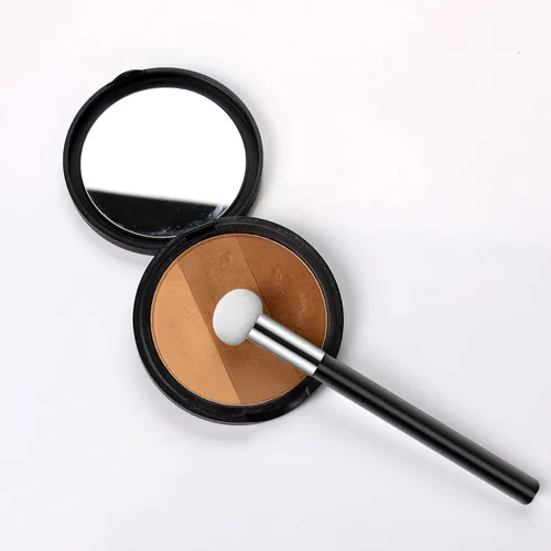 Miniatura 2 de 6 piezas de esponja de base para polvo, esponja de maquillaje con mango, esponjas de maquillaje de hongos, esponja correctora, cepillo de Negro