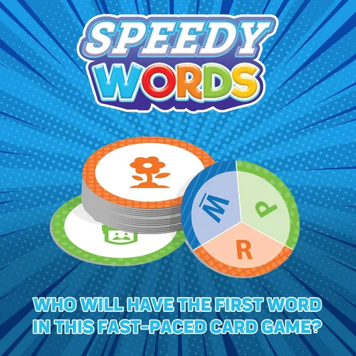 Miniatura 6 de FoxMind Speedy Words - Juego de palabras rápidas, juegos de cartas educativos para niños y adultos, juegos de cartas divertidos de 15 minutos para 2