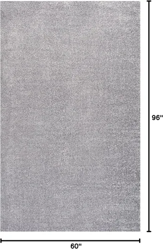Miniatura 2 de JONATHAN Y Haze - Alfombra sólida de pelo bajo gris para interiores, 5 x 8 pies, estilo costero, bohemio, minimalista, clásica, fácil de limpiar