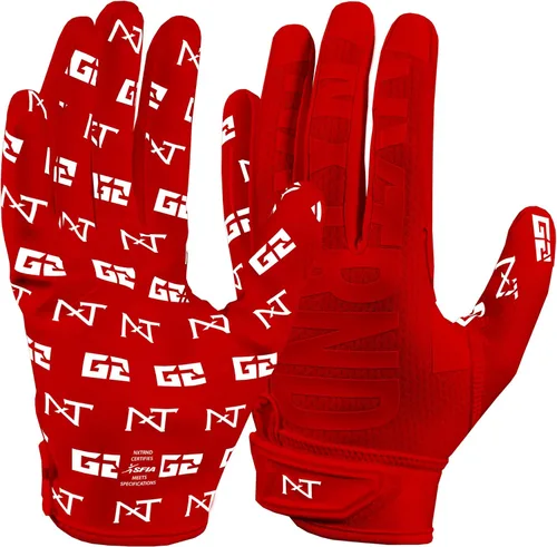 Miniatura 19 de Guantes de fútbol americano Nxtrnd G2 Pro para hombre, guantes ultra adherentes Elite para receptor