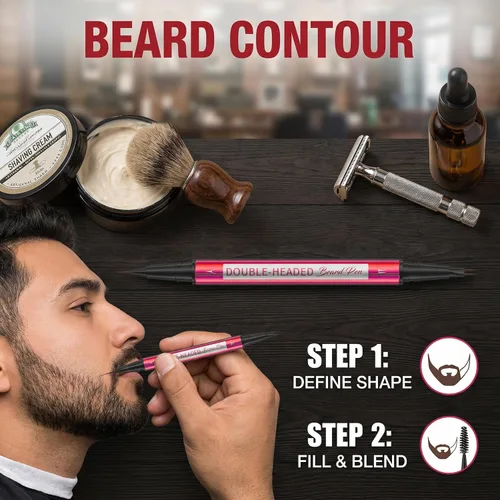 Miniatura 5 de Bolígrafo de cejas de doble cabeza, trazos ultraprecisos similares al cabello, maquillaje de larga duración, puntas de precisión de 0.001 in