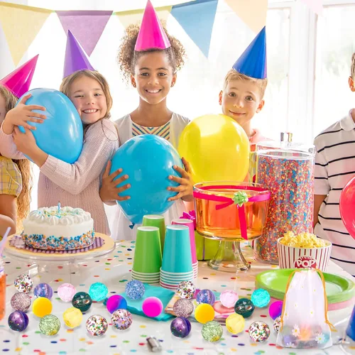 Miniatura 7 de Pllieay 15 piezas de bolas rebotadoras para niños con bolsa de almacenamiento, 5 estilos de bolas rebotadoras de 32 mm al por mayor para niños