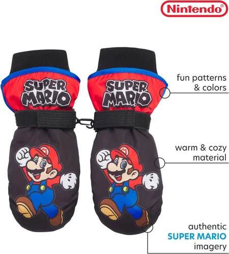 Miniatura 2 de Nintendo Guantes de esquí de Mario Bros. - Guantes de esquí de Super Mario Bros. (2-7)