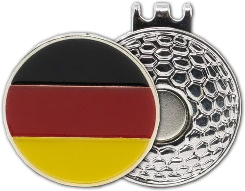 Miniatura 6 de DA VINCI Clip magnético para sombrero de golf con marcador de pelota de golf de metal de 1 pulgada en relieve de la bandera de los países