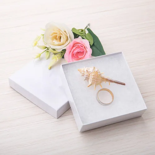 Miniatura 3 de GEFTOL Cajas de regalo de joyería, paquete de 96 cajas de joyería de cartón de 3.5 x 3.5 x 1 pulgadas, pequeñas cajas de regalo para joyas, aretes