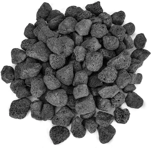 Miniatura 10 de Stanbroil Gránulos de roca de lava – Paisajismo decorativo para cuencos de fuego, hogueras, juegos de troncos de gas, chimeneas interiores