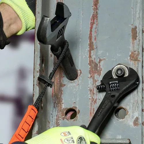 Miniatura 5 de Klein Tools 3227 Llave Ajustable Extra Ancha, Llave de Construcción Spud para Tuercas y Pernos de hasta 1-7/16 Pulgadas, 10 Pulgadas, con Orificio
