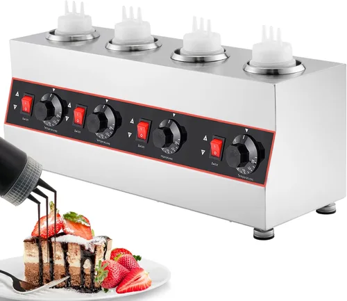 Miniatura 8 de Calentador eléctrico de salsa de queso, dispensador de queso nacho con botella de 22 onzas, calentador de botellas para chocolate caliente dulce