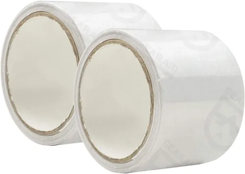GEAR AID Tenacious Cinta de reparación y costura para tiendas de campaña y rollo transparente de vinilo de 1.5 x 60 pulgadas