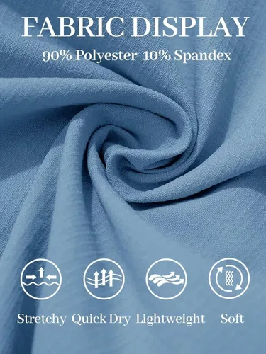 Miniatura 5 de MAGCOMSEN Pantalones cortos de senderismo de secado rápido para hombre, pantalones cortos de trabajo con 5 bolsillos, pantalones cortos de viaje