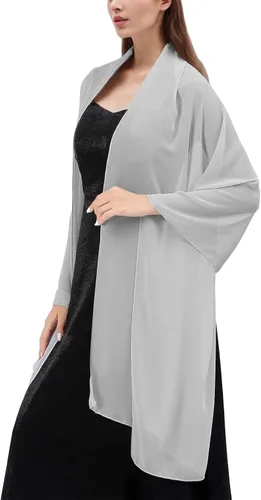 Miniatura 3 de tagunop Chales y envolturas de gasa para vestidos de noche, bufandas suaves para novia, boda, fiesta, accesorios para mujer, regalo para ella