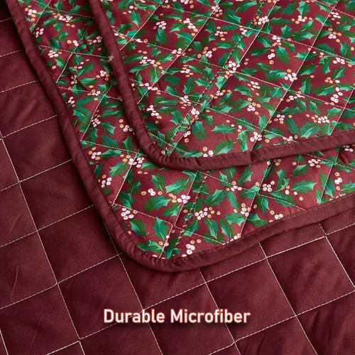 Miniatura 5 de CHIXIN - Juego de colcha tamaño King/Cal King extragrande, diseño de Navidad, microfibra ligera y suave, 4 piezas