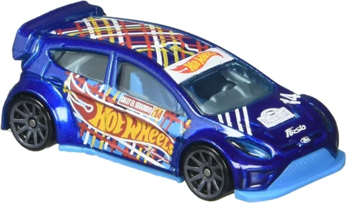 HOT WHEELS EQUIPO DE CARRERA 4/5, AZUL '12 FORD FIESTA 210/365 10 RADIOS