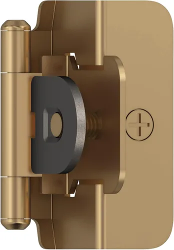 Miniatura 13 de Amerock Bisagra de gabinete doble desmontable Bisagra insertada de 3/8 pulgadas (10 mm) Bronce frotado con aceite Juego de 2 Bisagra