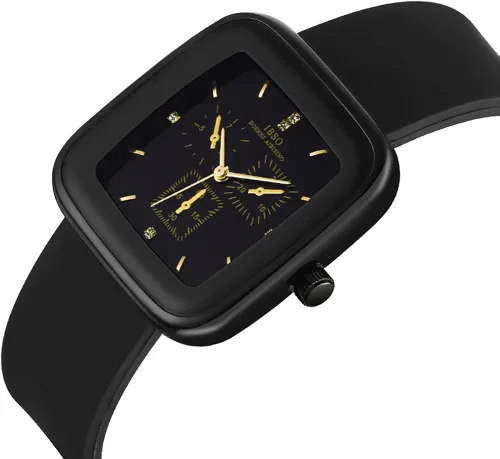 Miniatura 2 de IBSO BOERNI AIBISINO Relojes de cuarzo para mujer, esfera cuadrada, relojes casuales de silicona con correa de moda para niñas
