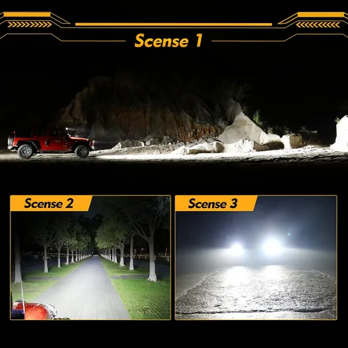 Miniatura 3 de Auxbeam Luces LED para todo terreno, luces de conducción LED, barra de luz de trabajo con arnés de cableado para camión, camioneta, SUV, ATV, UTV
