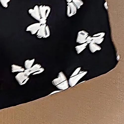 Miniatura 5 de VEFSU Toddler Girl's Print Ruffle Trim Round Neck Puff Sleeve Flared A Line Dress Toddler Sleeveless Flower Girl Flowers