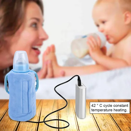 Miniatura 5 de Calentador portátil de alimentos para bebés, calentador de biberones, calentador de biberones para leche materna y fórmula, calentador de leche USB
