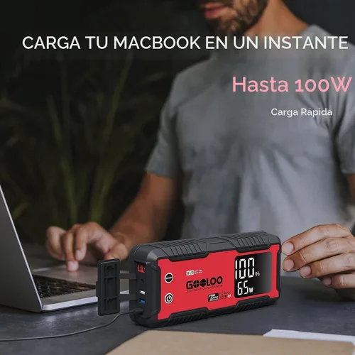 Miniatura 5 de GOOLOO GT4000 Arrancador de Automóvil 4000A 100W de Carga Rápida 12V Paquete de Batería Portátil SuperSeguro con Tecnología de Precalentamiento a