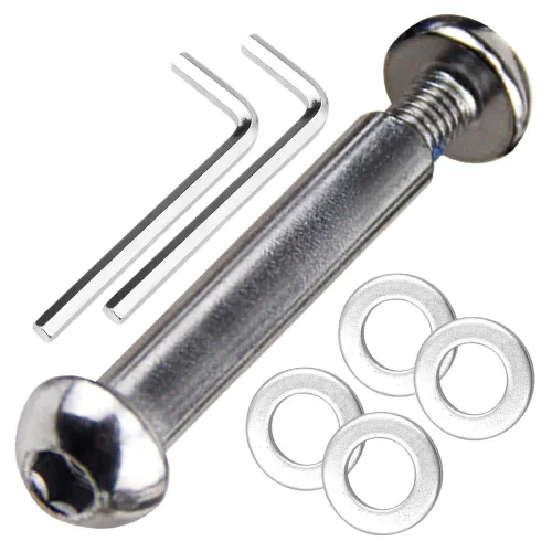 Miniatura 26 de M8 - Juego de tornillos Allen para eje de acero al carbono de grado 0.346 x 1.102 in x 3.386 in para delantero trasero 2 3 4 ruedas Stunt Scooter 35