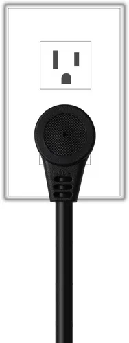 Miniatura 3 de Cable adaptador de enchufe de ángulo recto (ángulo abajo) de 15 amperios a 20 amperios, listado por UL, 14 AWG (1 pie), NEMA 5-15P a 5-15/20R