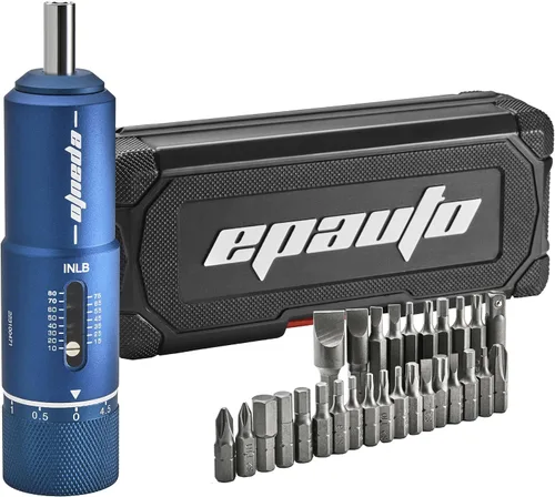 Miniatura 10 de EPAuto Llave de Torque Manual Destornillador para Armas de Fuego Cambios de Bicicleta, 10-80 in/Lbs - 28 Piezas, Rojo