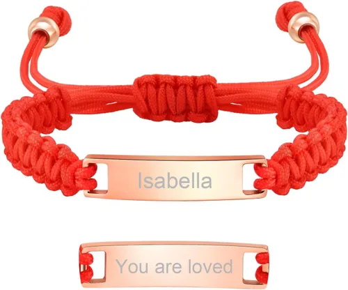 Miniatura 91 de Pulsera de barra para bebé: chapado en oro de 18 quilates, pulsera con placa de identificación personalizada para niños pequeños de mamá, nombre