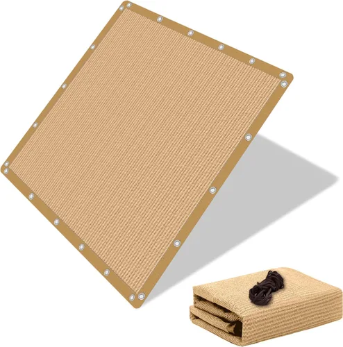 Miniatura 9 de EMERIT 90% Tela de sombra para patio, jardín, pérgola, toldo con ojales (gris, 10 x 14 pies)