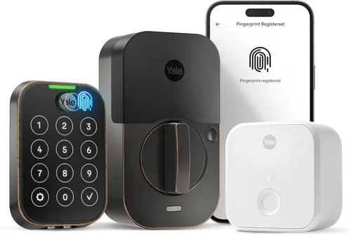 Miniatura 17 de Yale Assure Lock 2 Touch Deadbolt, Cerradura de puerta de entrada sin llave de ante negro con teclado digital táctil y escáner de huellas