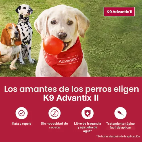 Miniatura 3 de K9 Advantix II Tratamiento y prevención recomendado por veterinarios para pulgas, garrapatas y mosquitos para perros medianos Perros 11-20 libras