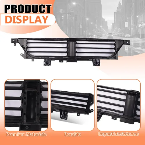 Miniatura 5 de JX RACING - Obturador de rejilla activa sin motor compatible con Dodge Dart 2013, 2014, 2015, 2016, persiana delantera superior para radiador