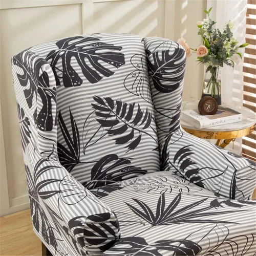 Miniatura 3 de Fundas para silla Wingback, 2 piezas, estilo americano, fundas elásticas para sillón de ala con parte inferior elástica, protector de muebles