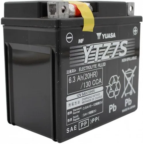 Miniatura 4 de Yuasa YUAM727ZS YTZ7S Batería AGM de alto rendimiento YTZ activada de fábrica
