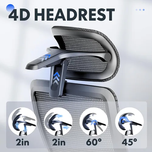 Miniatura 8 de FLEXISPOT Silla de oficina ergonómica con reposapiés, silla de computadora con respaldo de malla, sillas de escritorio de oficina en casa