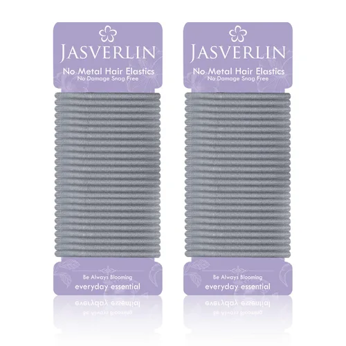 Miniatura 11 de JASVERLIN Lazos elásticos para cola de caballo para cabello grueso, para mujeres, niñas y hombres, antideslizantes, por rotura, sin enredos