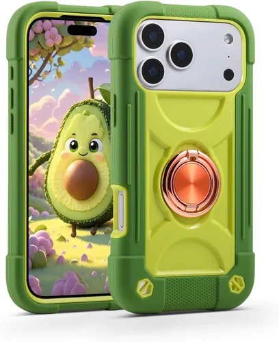 Miniatura 61 de MARKILL Funda compatible con iPhone Air de 6.5 pulgadas 2025 con soporte de anillo giratorio de 360 grados, protección contra caídas de grado