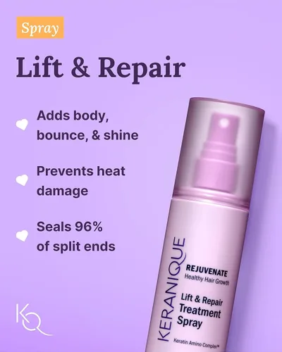 Miniatura 4 de Keranique Set de productos para el cabello adelgazante – Champú voluminizador, acondicionador, suero de refuerzo de folículos, spray para impulso