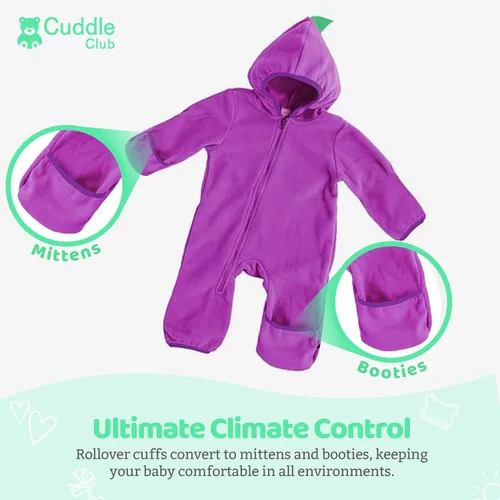 Miniatura 42 de Enterizo de vellón para bebé, rómper de una sola pieza con capucha para niños, ropa para exteriores, chaqueta infantil