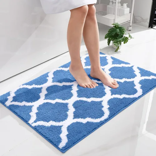 Miniatura 32 de OLANLY Alfombras de baño de 24 x 16 pulgadas, microfibra suave y absorbente, antideslizante y peluda, lavable a máquina, tapetes para el suelo