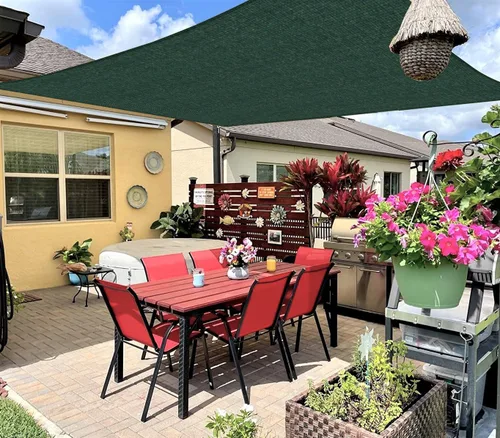 Toldo tipo vela rectangular de 2 x 2 pies, con bloqueo UV para patio, terraza, pérgola, jardín, césped, actividades al aire libre (Verde)