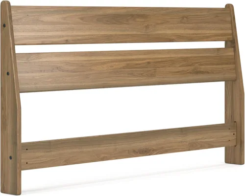 Miniatura 6 de Signature Design by Ashley Socalle Cabecero Moderno de Listones Abiertos Full, Beige Natural Encalar