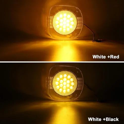 Miniatura 3 de Partsam Par de 19 luces LED ámbar de señal de giro delanteras, lámparas de esquina con lente transparente de repuesto para Freightliner Century