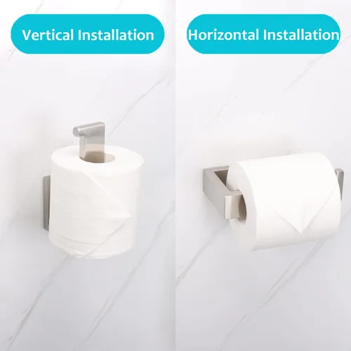 Miniatura 7 de TocTen Soporte de papel higiénico para papel higiénico para papel higiénico grande, soporte para rollo de papel higiénico, montado en la pared