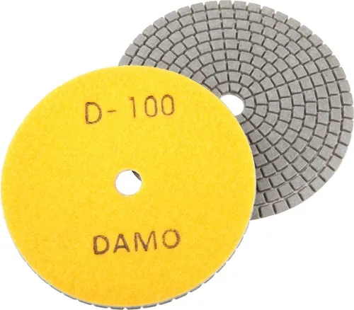 Miniatura 7 de DAMO Juego de 7 almohadillas de pulido de diamante seco de 4 pulgadas con soporte trasero para superficies de granito, hormigón y mármol