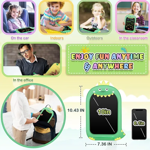 Miniatura 5 de Juguetes para niños de 1 a 2 años, tableta de dibujo de 10 pulgadas, tableta de escritura para niños, juguete de aprendizaje para niños de 1, 2, 3