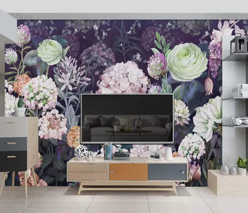 Miniatura 9 de Papel pintado botánico de selva tropical Hojas verdes de planta murales Estética para decorar habitación Sala de estar Fondo de TV Gran mural de B033