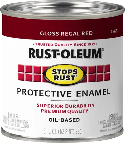 Miniatura 34 de Rust-Oleum 7765502 - Pintura anti-óxido para aplicación con brocha, cuarto de galón, color rojo real brillante, (paquete de 1)