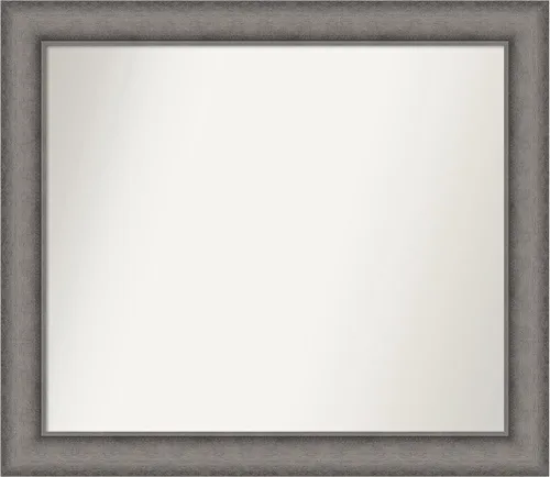 Miniatura 504 de Amanti Art Espejo de pared personalizado no biselado (24.5 x 24.5 pulgadas), marco gris marrón alta, varios tamaños personalizados, espejo de baño