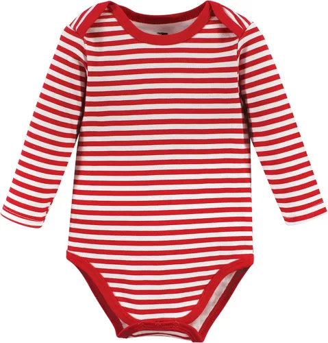 Miniatura 70 de Hudson Baby Body unisex de algodón de manga larga para bebé, leopardo rosa rojo